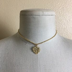 New cross heart pendant choker necklace